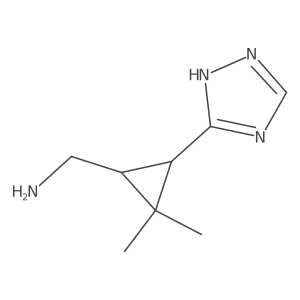 rac-[(1R,3R)-2,2-dimethyl-3-(1H-1,2,4-triazol-3-yl)cyclopropyl]methanamine Structure