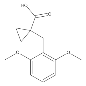 1-[(2,6-Dimethoxyphenyl)methyl]cyclopropane-1-carboxylic acid结构式