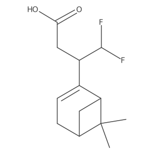 3-{6,6-Dimethylbicyclo[3.1.1]hept-2-en-2-yl}-4,4-difluorobutanoic acid结构式