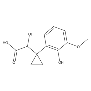 2-Hydroxy-2-[1-(2-hydroxy-3-methoxyphenyl)cyclopropyl]acetic acid结构式