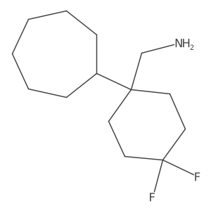 (1-Cycloheptyl-4,4-difluorocyclohexyl)methanamine结构式