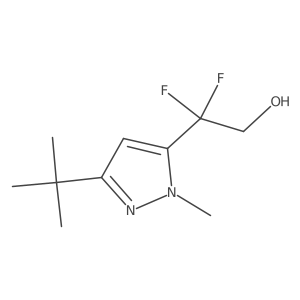 2-(3-tert-butyl-1-methyl-1H-pyrazol-5-yl)-2,2-difluoroethan-1-ol Structure