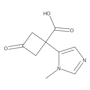 1-(1-methyl-1H-imidazol-5-yl)-3-oxocyclobutane-1-carboxylic acid Structure