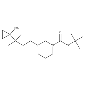 Tert-butyl 3-[3-(1-aminocyclopropyl)-3-methylbutyl]piperidine-1-carboxylate Structure