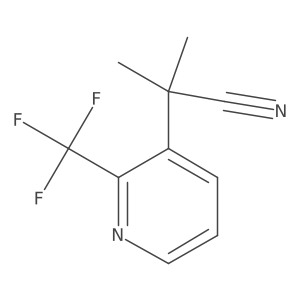 2-Methyl-2-[2-(trifluoromethyl)pyridin-3-yl]propanenitrile结构式
