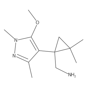 [1-(5-methoxy-1,3-dimethyl-1H-pyrazol-4-yl)-2,2-dimethylcyclopropyl]methanamine结构式