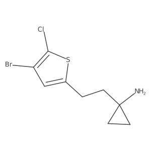 1-[2-(4-Bromo-5-chlorothiophen-2-yl)ethyl]cyclopropan-1-amine结构式