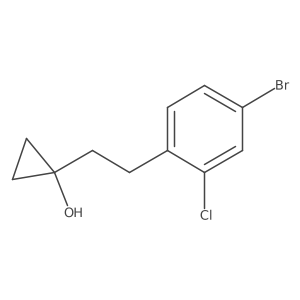 1-[2-(4-Bromo-2-chlorophenyl)ethyl]cyclopropan-1-ol Structure