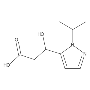 3-hydroxy-3-[1-(propan-2-yl)-1H-pyrazol-5-yl]propanoic acid结构式