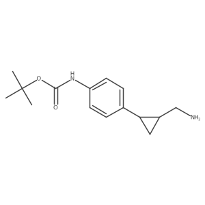 tert-butyl N-{4-[2-(aminomethyl)cyclopropyl]phenyl}carbamate Structure