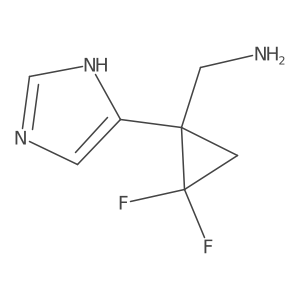 [2,2-difluoro-1-(1H-imidazol-5-yl)cyclopropyl]methanamine结构式
