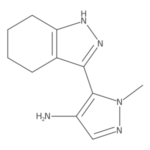 1-methyl-5-(4,5,6,7-tetrahydro-1H-indazol-3-yl)-1H-pyrazol-4-amine Structure