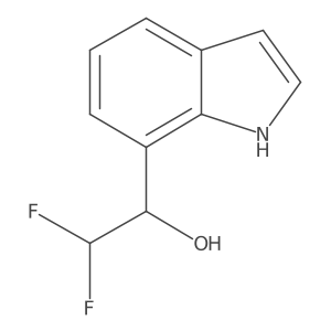 2,2-difluoro-1-(1H-indol-7-yl)ethan-1-ol结构式