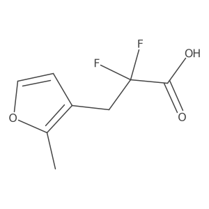 2,2-Difluoro-3-(2-methylfuran-3-yl)propanoic acid Structure