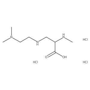 3-{[2-(Dimethylamino)ethyl]amino}-2-(methylamino)propanoic acid trihydrochloride Structure