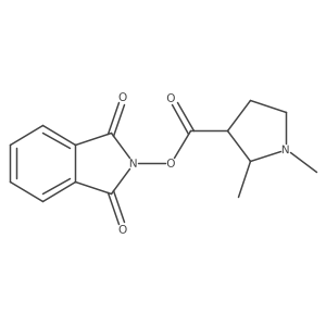 rac-1,3-dioxo-2,3-dihydro-1H-isoindol-2-yl (2R,3R)-1,2-dimethylpyrrolidine-3-carboxylate Structure