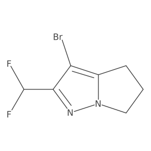 3-Bromo-2-(difluoromethyl)-5,6-dihydro-4H-pyrrolo[1,2-b]pyrazole Structure
