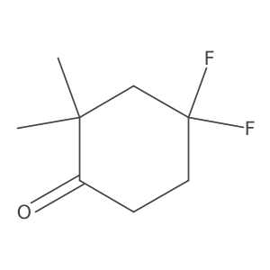 4,4-Difluoro-2,2-dimethylcyclohexan-1-one结构式