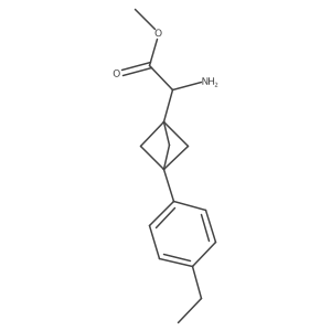 Methyl 2-amino-2-[3-(4-ethylphenyl)-1-bicyclo[1.1.1]pentanyl]acetate Structure