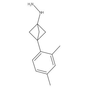 [3-(2,4-Dimethylphenyl)-1-bicyclo[1.1.1]pentanyl]hydrazine Structure