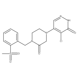 4-Chloro-5-[4-[[2-(methylsulfonyl)phenyl]methyl]-3-oxo-1-piperazinyl]-3(2H)-pyridazinone Structure