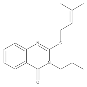 2-[(3-Methylbut-2-en-1-yl)sulfanyl]-3-propyl-3,4-dihydroquinazolin-4-one Structure