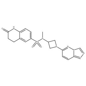 N-(1-([1,2,4]triazolo[4,3-b]pyridazin-6-yl)azetidin-3-yl)-N-methyl-2-oxo-1,2,3,4-tetrahydroquinoline-6-sulfonamide结构式