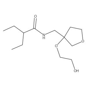2-ethyl-N-{[3-(2-hydroxyethoxy)oxolan-3-yl]methyl}butanamide结构式