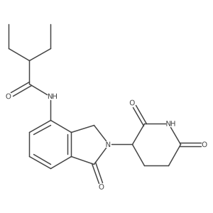 N-[2-(2,6-dioxo-3-piperidyl)-1-oxo-isoindolin-4-yl]-2-ethyl-butanamide结构式