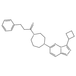1-(4-{3-Cyclobutyl-[1,2,4]triazolo[4,3-b]pyridazin-6-yl}-1,4-diazepan-1-yl)-3-phenylpropan-1-one Structure