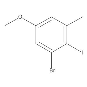1-Bromo-2-iodo-5-methoxy-3-methylbenzene结构式