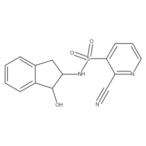 2-cyano-N-(1-hydroxy-2,3-dihydro-1H-inden-2-yl)pyridine-3-sulfonamide Structure