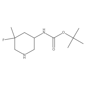 tert-butyl N-[(3S,5S)-5-fluoro-5-methylpiperidin-3-yl]carbamate结构式