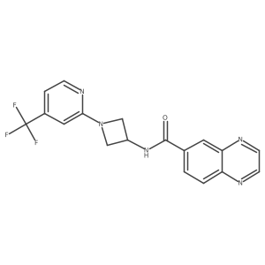 N-{1-[4-(trifluoromethyl)pyridin-2-yl]azetidin-3-yl}quinoxaline-6-carboxamide Structure