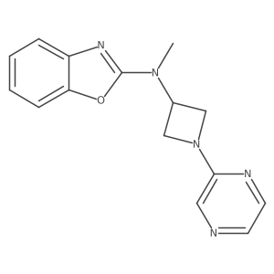 N-methyl-N-[1-(pyrazin-2-yl)azetidin-3-yl]-1,3-benzoxazol-2-amine Structure