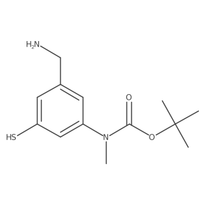 tert-butyl N-[3-(aminomethyl)-5-sulfanylphenyl]-N-methylcarbamate结构式