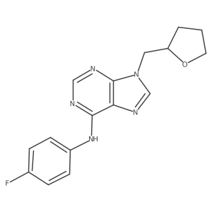 N-(4-fluorophenyl)-9-[(oxolan-2-yl)methyl]-9H-purin-6-amine结构式