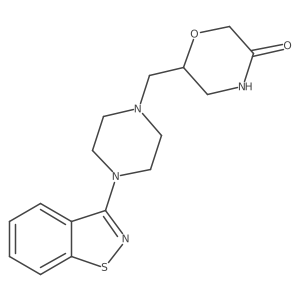 6-{[4-(1,2-Benzothiazol-3-yl)piperazin-1-yl]methyl}morpholin-3-one Structure