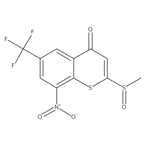 2-(Methylsulfinyl)-8-nitro-6-(trifluoromethyl)-4H-thiochromen-4-one结构式