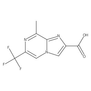 8-Methyl-6-(trifluoromethyl)imidazo[1,2-a]pyrazine-2-carboxylic acid结构式