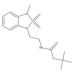 tert-butyl N-[2-(3-methyl-2,2-dioxo-1,3-dihydro-2lambda6,1,3-benzothiadiazol-1-yl)ethyl]carbamate Structure