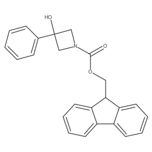 (9H-fluoren-9-yl)methyl 3-hydroxy-3-phenylazetidine-1-carboxylate结构式