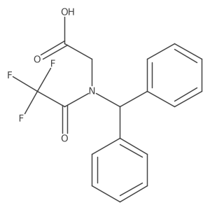 2-[N-(diphenylmethyl)-2,2,2-trifluoroacetamido]acetic acid结构式
