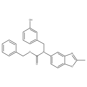 benzyl N-[(3-hydroxyphenyl)methyl]-N-(2-methyl-1,3-benzoxazol-5-yl)carbamate Structure