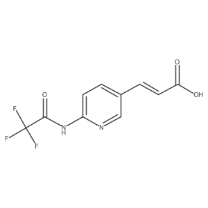 (2E)-3-[6-(2,2,2-trifluoroacetamido)pyridin-3-yl]prop-2-enoic acid Structure