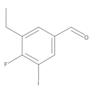 3-Ethyl-4-fluoro-5-iodobenzaldehyde结构式