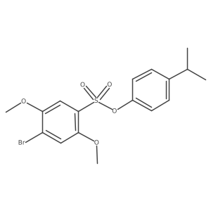 4-(Propan-2-yl)phenyl 4-bromo-2,5-dimethoxybenzene-1-sulfonate结构式