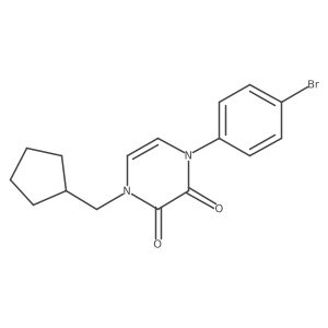 1-(4-Bromophenyl)-4-(cyclopentylmethyl)-1,2,3,4-tetrahydropyrazine-2,3-dione结构式