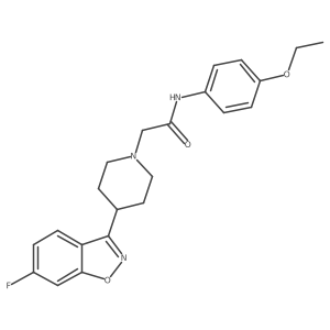 N-(4-ethoxyphenyl)-2-[4-(6-fluoro-1,2-benzoxazol-3-yl)piperidin-1-yl]acetamide结构式