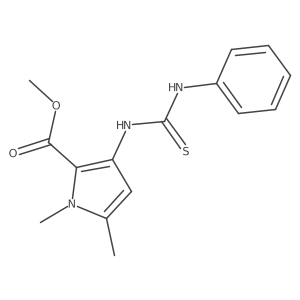 methyl 1,5-dimethyl-3-[(phenylcarbamothioyl)amino]-1H-pyrrole-2-carboxylate Structure
